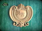Personalized Acanthus & Beadwork Wooden Carved Onlay, Unpainted, 1pc, Home Wall Embellishments, Furniture Carving, Ornamental Woodwork