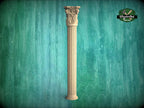 Classical Corinthian Column in Wood for Architectural Elegance, wood capital with acanthus leaves, Carved Wooden Capital, 1 piece, unpainted