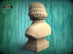 Nicolaus Copernicus Bust, Hand-Finished Wood Sculpture | Astronomy Decor