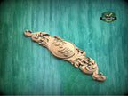 Personalized Exquisite Ornamental Carved Onlay – Unique Furniture Decor, Luxurious Wood Onlay, Carved Wood Applique for Fireplace Mantel