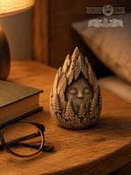 Mountain Sage Figurine, Carved Oak Forest Spirit, Wooden Mountain Decor, Nature Lover Gift, Woodland Guardian Statue