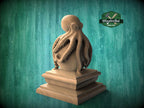 Octopus Finial: Coastal Home Decor (woodcarved Art)