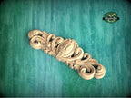 Personalized Large Floral Wood Applique – Ornate Carved Decoration for Furniture