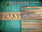 Opulent Scrolls and Waves - Baroque Style Carved Wood Molding, 40" Elegant Wood Detail, 1 pc, Unpainted, Carved Baguette