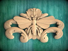 Load image into Gallery viewer, Custom order. Carved Wooden Onlay with Bee
