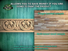 Load image into Gallery viewer, Wooden Moulding with Botanical Motif - Classic Rococo Flourish Style , 40&quot; Classic &amp; Modern Decor, 1 pc, Unpainted, Wood Carved Baguette
