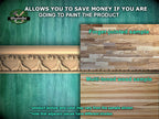 Symphonic Leaf Garland Moulding - Baroque Inspired Decor , 40" Classic & Modern Decor, 1 pc, Unpainted, Wood Carved Baguette