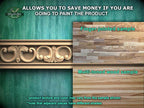 Acanthus Scroll Elegance Molding - Regal Acanthus Cascade, 40", 1 pc, Unpainted, Unique Architectural Detail, Carved Baguette