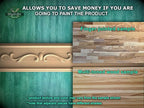Wood Carved Moulding - Elegance of the Breeze , 40", 1 pc, Unpainted, Unique Architectural Detail, Carved Baguette