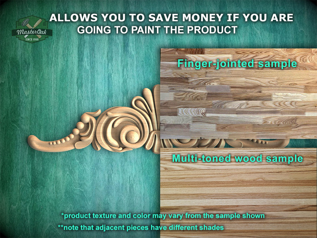 Ornate Wooden Scrollwork Applique for Home Decoration, Unpainted, Wood applique for fireplace surround and mantel