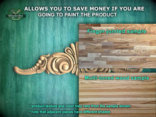 Load image into Gallery viewer, Ornate Wooden Scrollwork Applique for Home Decoration, Unpainted, Wood applique for fireplace surround and mantel
