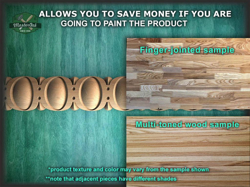 Egg and dart molding from solid wood,  40" classical wood cabinet moulding