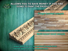Load image into Gallery viewer, Revival Carved Wood Moulding with Fleur-de-Lis Accent, 40" Elegant Wood Detail, 1 pc, Unpainted, Carved Moulding
