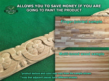 Load image into Gallery viewer, Carved Molding of wood, 40" Carved wooden Baguette, Carved timber unfinished wood trim moulding corner piece for craft woodwork projects
