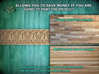 Rococo solid wood moulding with sea shells,  40" classical wood cabinet moulding