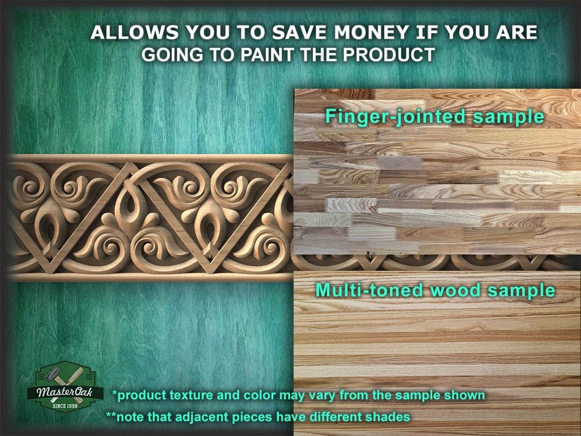 Ornamental Renaissance style wooden moulding,  40" Neoclassical wooden moulding for cornices and friezes