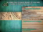 Sweeping Drapery Effect Wood Moulding - Sophisticated Home Detail, 40" Elegant Wood Detail, 1 pc, Unpainted, Carved Baguette