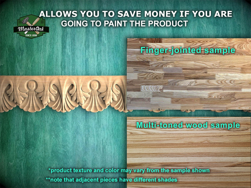 Baroque Style Cascade Molding - Ornate Architectural Element,  40" Decorative wooden moulding , 1 pc, Unpainted, Wood Baguette