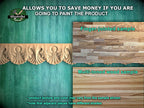 Baroque Style Cascade Molding - Ornate Architectural Element,  40" Decorative wooden moulding , 1 pc, Unpainted, Wood Baguette