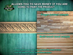 Scroll Leaf Harmony Moulding , 40" Classic & Modern Decor, 1 pc, Unpainted, Wood Carved Baguette