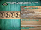 Elegant Leaf Waltz Wood Moulding - Artistic Carved Detail for Rustic and Classic Decor,  40" Ornate molding panel, Carved wooden Baguette