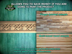 Elegant Wood Moulding with Celtic Interlace – Artisan Crafted Detail, 40" , 1 pc, Unpainted, Carved Home Decor, Furniture Baguette
