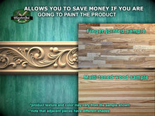 Load image into Gallery viewer, Romantic Flowers Wood Carved Moulding – Classic Frieze Design,  40&quot; , 1 pc, Unpainted, Floral Elegance Wood Baguette, Furniture Moulding
