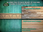 Greek Revival Wood Trim – Classical Acanthus Leaf Carved Moulding, 40" Ornate molding panel, Carved wooden Baguette, wood trim for interiors