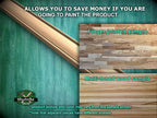 Unique Rounded Carved Molding - Versatile Architectural Trim, 40" wooden moulding for cornices , 1 pc, Unpainted, Baguette