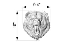 Load image into Gallery viewer, Custom order. Angry Bear Head carved of wood, size- 10x9.4&quot;, 1pc
