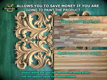 Load image into Gallery viewer, Renaissance Reverie: Exquisite Rectangular Wood Onlay, Wooden Panel, 1pc, Unpainted, Furniture Carving, Architectural Woodwork
