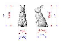 Load image into Gallery viewer, Custom order. Rabbit figurine. Carved wooden rabbit 7&quot;, Oak, 1 pc, Unpainted
