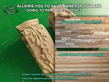 Load image into Gallery viewer, Decorative Carved Wooden Corbels Unpainted, Set 2pc, Home Wall Embellishments, wood onlays, wood wall art decor

