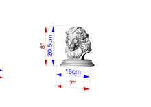 Load image into Gallery viewer, Custom order. Cute Lion - Animal Figurines, Wooden Finial for Staircase Newel Post with Round Base, 1pc, Material Multi-toned Alder Wood.
