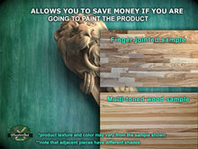 Load image into Gallery viewer, Lion Corbel of wood, Unpainted, Decorative Carved Wooden Corbel, Home Wall Embellishments, wood onlays, wood wall art decor
