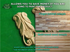 Carved Wooden Corbels Unpainted, Set 2pc, Home Wall Embellishments, wood onlays, wood wall art decor