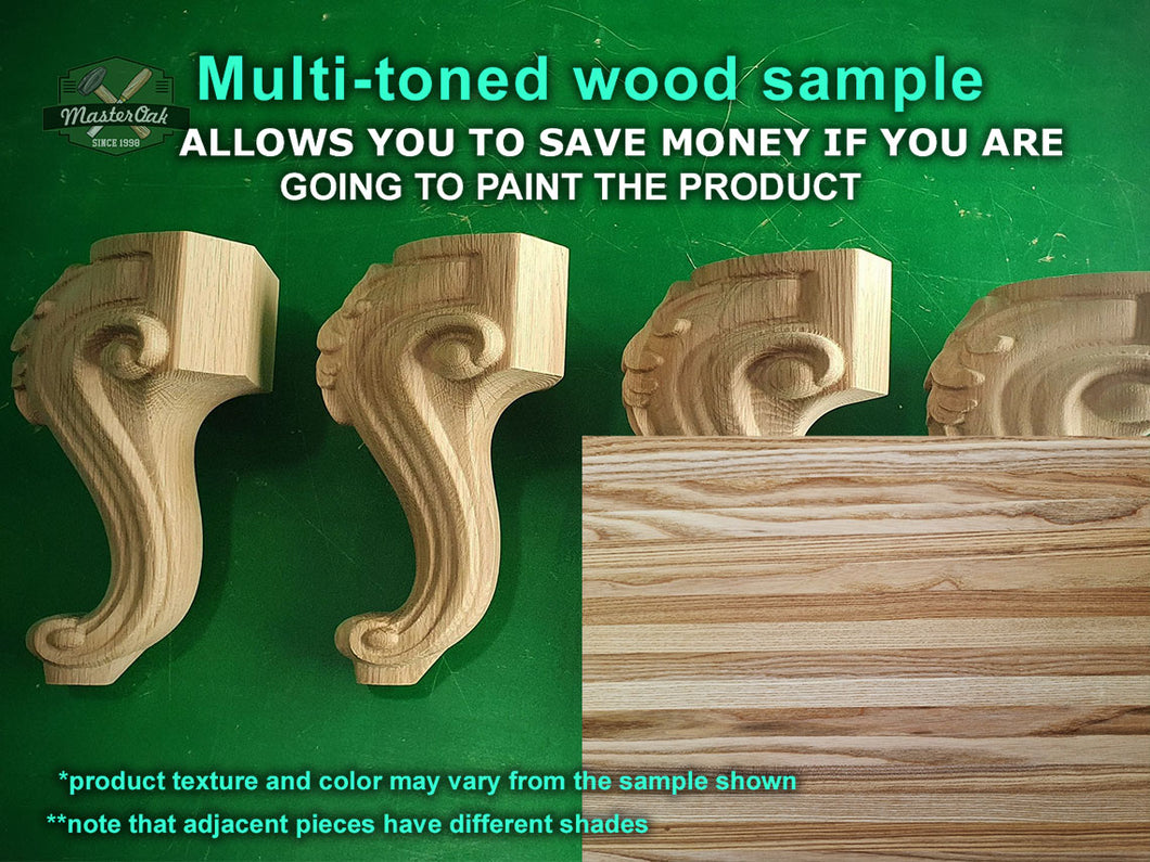 Carved Cabriole Legs, Set 4pc, for the cupboard, baroque Style, wooden legs, furniture leg
