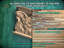 Load image into Gallery viewer, Wooden Capital with a Cherub, 1pc, Carved capital decor wood, Unpainted, Home Wall Embellishments, wood onlays, wood wall art decor
