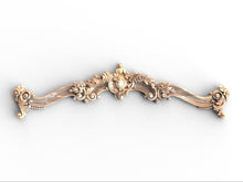 Load image into Gallery viewer, Custom order. Le Roi Soleil Cornice - French Baroque Classicism Elegance, set of 2 pcs, Unpainted, 84&quot; and 64&quot;, finger-joined board of multi-toned Alder

