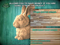 Lying Rabbit Wooden Finial for Staircase Newel Post, Rabbit finial bed post, Rabbit statue of wood, Wooden Rabbit statue cap