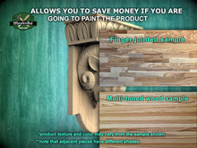 Load image into Gallery viewer, Ram Corbel made of wood, Unpainted, Ram bust Decorative Carved Wooden Corbel, Home Wall Embellishments
