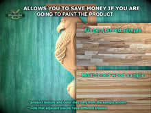 Load image into Gallery viewer, Ealge Corbel of Wood, Unpainted, Eagle bracket Carved Wooden Corbel, Home Wall Embellishments, wood onlays, wood wall art decor
