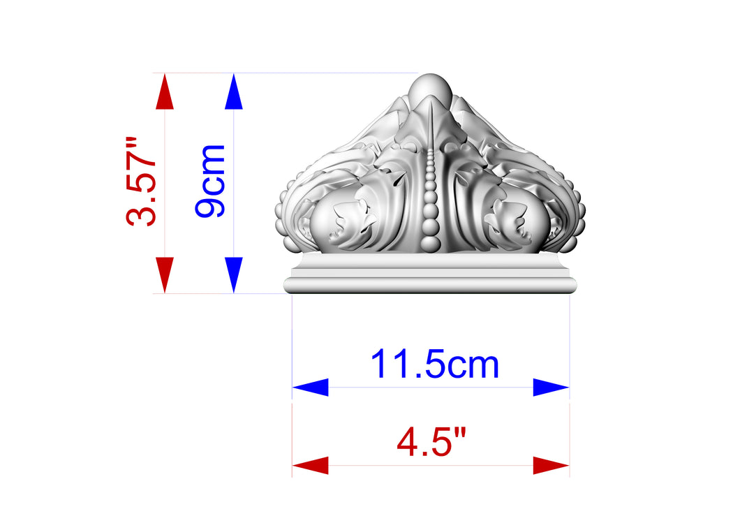 Custom Order. Square Post Cap , Square Staircase Newel Post Cap, Square bed cap, Square base finial, Pillar top. Set of 4pcs. Width base - 4.5