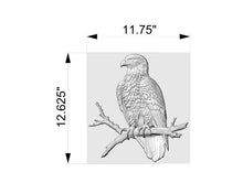 Load image into Gallery viewer, Custom order. Raven Wooden Finial for Staircase Newel Post - multi-toned wood; panel with the image of a bald eagle, Unpainted
