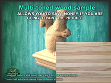 Load image into Gallery viewer, Squirrel Wooden Finial for Staircase Newel Post, Squirrel finial bed post, Squirrel statue of wood, Wooden Squirrel statue cap
