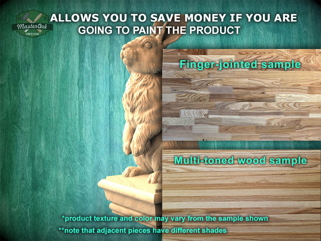 Rabbit Wooden Finial for Staircase Newel Post, Rabbit finial bed post, Rabbit statue of wood, Wooden Rabbit statue cap