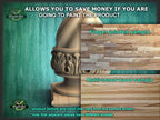Carved Post Finials with square base, Staircase Newel Post Cap, Bed finials