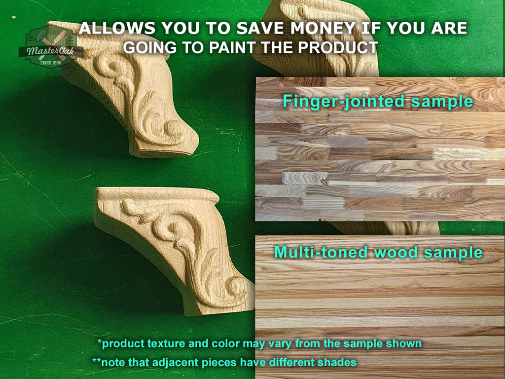 Carved Cabriole Legs, Set 4pc, for the cupboard, baroque Style, wooden legs, furniture leg