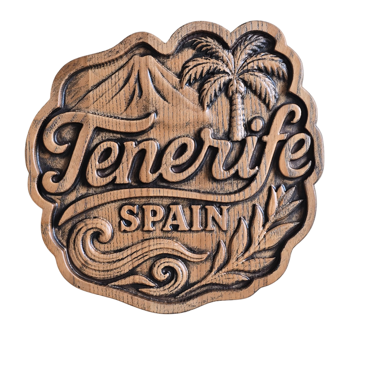 ITNF-111 Imán decorativo de madera “Tenerife – España”