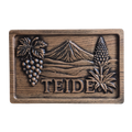 PATNF-011 Panel de madera Teide con uvas y tajinaste – relieve decorativo